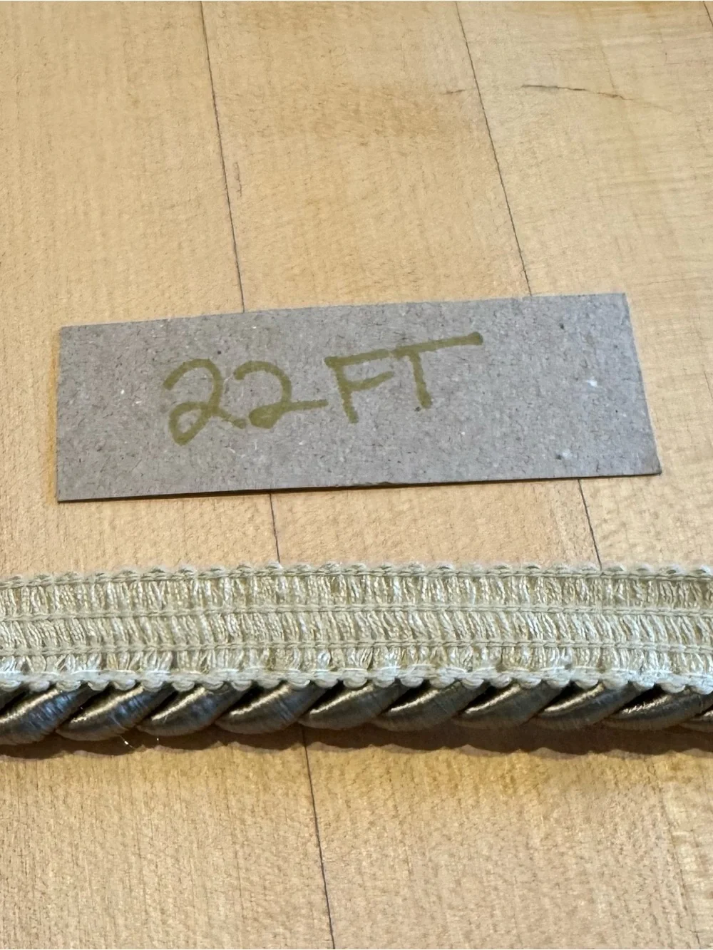 Passementerie large Rope Trim Cord - darker champagne for Home Accents